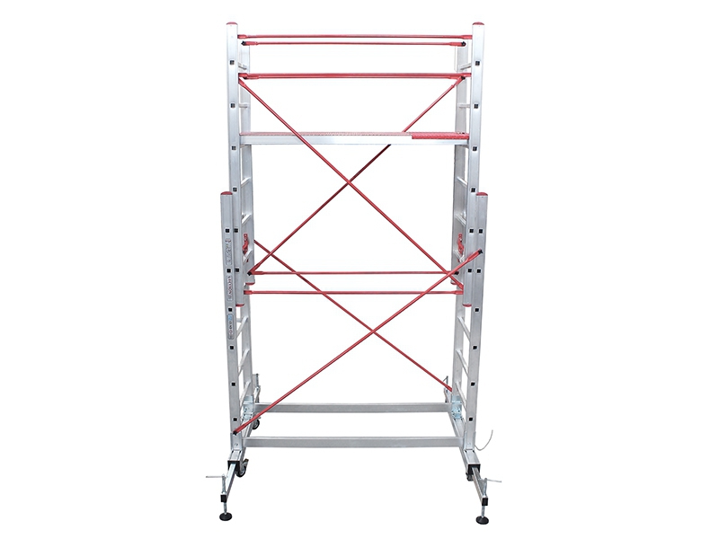 2+2 4 METER TELESCOPIC SCAFFOLDING LADDER