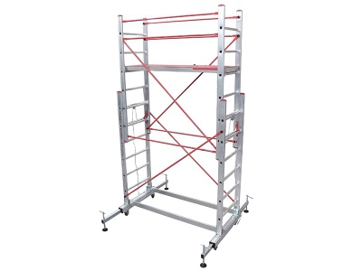 2.5+2.5 5 METER TELESCOPIC SCAFFOLDING LADDER