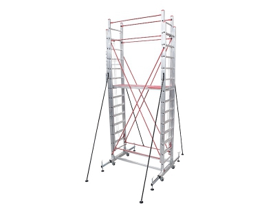 4+4 8 METER TELESCOPIC SCAFFOLDING LADDER